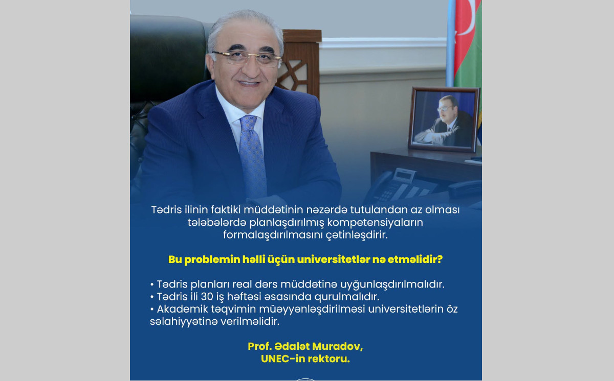 UNEC rektorundan müzakirə təklifi 