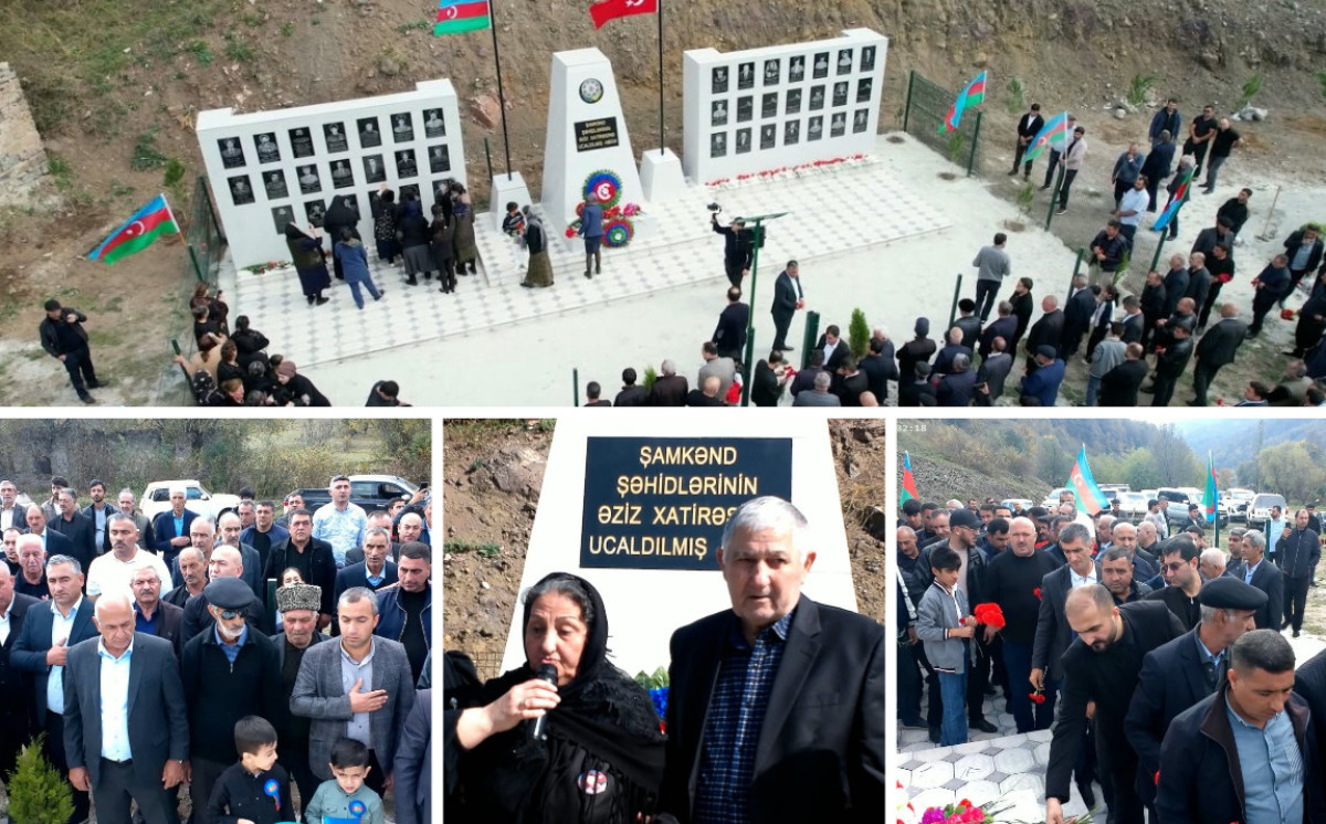 41 Şamkənd şəhidinin mərmər xatirəsi 
